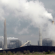 Smoke rises from the plant in Texas where the Petra Nova project was located.